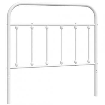 vidaXL Metal Headboard White 100 cm