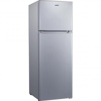Sauber SERIE 1-175I - Frigorífico Dos Puertas Clase F, Altura 175 cm, Ancho 59.9 cm, Acabado Inoxidable, Bandejas de Cristal, Caj