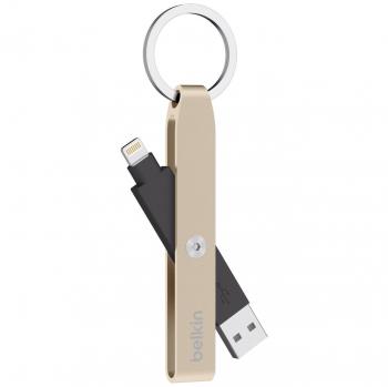 Belkin Mixit Fashion - Cargador llavero de Lightning a USB, color oro