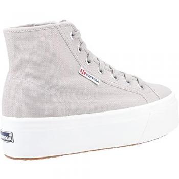 Superga 2708 Hi Top Grey Cotton Ankle Boots for Women UK Size 3