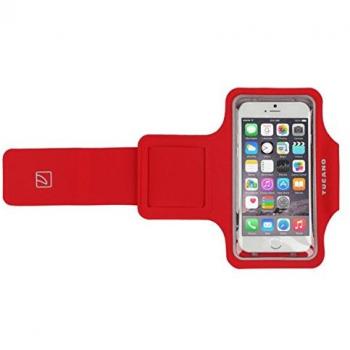 Tucano Ultrafino Brazalete Deportivo para Smartphone Rojo