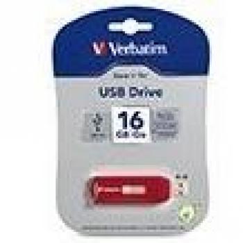 Verbatim 16gb storengo usb flash drive red 6 pack