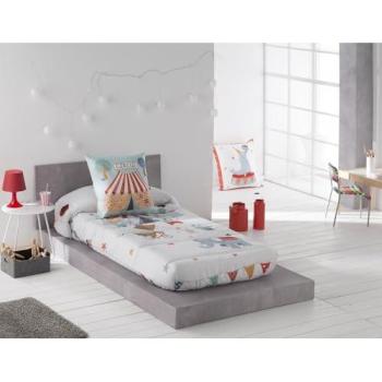 Edredón Ajustable CIRCUS - 100% Algodón Percal 200 Hilos - Estampado Digital - Fabricado en España - Cama 80/90/105
