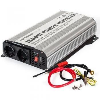 TecTake Sinusoidal Pur Sinus Inversor eléctrico onda pura 12V a 220V de 1500W 3000W convertidor de voltaje