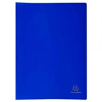 Exacompta 8557E - Carpeta de 50 fundas PVC, A4, color azul