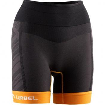 Mallas de Trail Running Lurbel Samba Iti Lite Shorts Mujer Transpirables, Sin Costuras y Anti-Olor Marengo/Amarillo