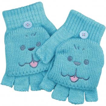 Yuri!!! On Ice Makkachin Guantes sin dedos Azul