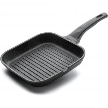 Lacor - 24129 - Asador Liso Eco Piedra 28 cm - Negro