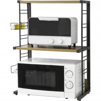SoBuy KCR08-PF Soporte Microondas, Estante Microondas Ajustable de 2 Niveles, Estante para Horno de sobre Encimera de Cocina máxima 40 kg