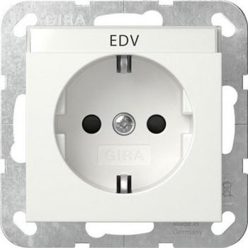 Gira System 55 Enhanced Safety SCHUKO Socket Outlet - Glossy White 446203
