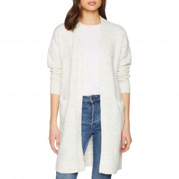 SELECTED FEMME Slfenva LS Knit Cardigan BF, Chaqueta Punto para Mujer, Blanco