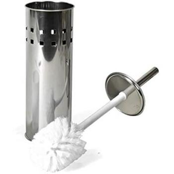 Gerimport Escobillero BaÑo Osma Acero Inoxidable Altura 26 Diametro 10cm