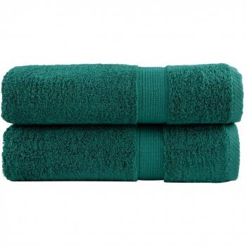 Toallas de ducha SOLUND 2 piezas Verde 70x140 cm 600g/m²