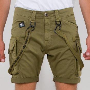 Alpha Industries Olive Utility Shorts for Men, Size 33