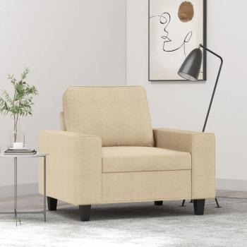 Sillón de tela color crema 60 cm