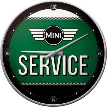 Nostalgic-Art Mini-Service Green Reloj Decorativo de Pared, Metal, Negro, Verde, 31.00x31.00x5.00 cm
