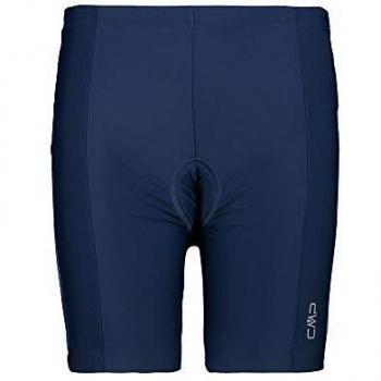 CMP Pantalones cortos de ciclismo elásticos y transpirables, para mujer, Mujer, 3C54306T, azul, D42