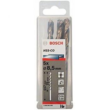 Bosch 2 608 585 895 - Pack de 5 brocas metálicas HSS-Co, DIN 338