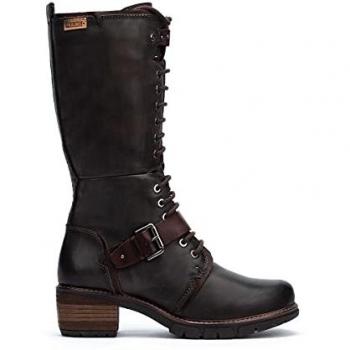 Pikolinos San Sebastia Calfskin Leather Women's Zip Up Calf Length Boots - Black - Size: 4
