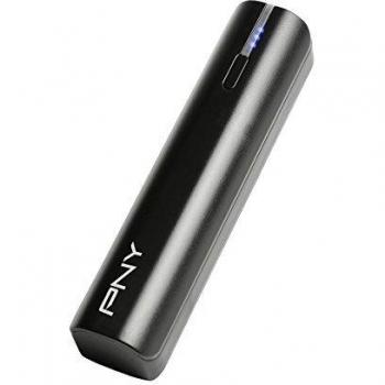 PNY T2600 - Batería externa recargable de 2600 mAh para smartphones, color negro
