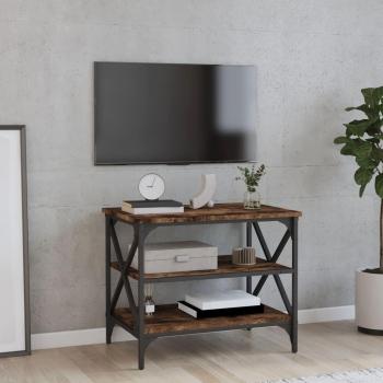 Mueble para TV de madera contrachapada 60x40x50 cm en Negro, Roble Sonoma y Roble Ahumado - Mesa de Sofá, Mesa de Entrada para Salón, Consola de Entrada, Mueble Rec