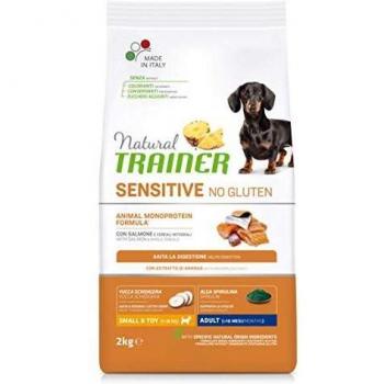 Natural Trainer Sensitive No Gluten - Pienso para Perros Mini-Toy Adult con Salmón y Cereales Integrales - 2kg