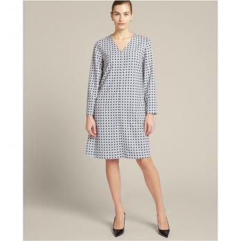 Vestido Geométrico Acampanado Cady Estampado Tallas Grandes