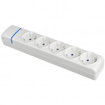 Base múltiple de 5 tomas 2p+t, 16a 250v. 8005p solera