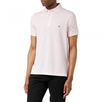 Tommy Hilfiger 1985 Collection Slim Fit Short Sleeve Polo Shirt - Light Pink - Size L