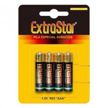 ExtraStar Pilas AAA R03 1.5V de Larga Duración, Pack de 24 (6 Cajas de 4 Unidades) para Mandos