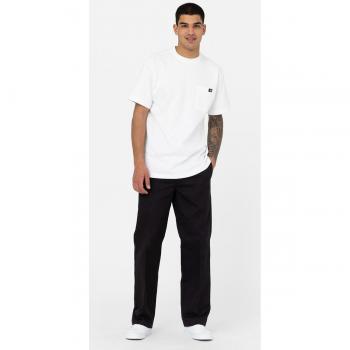 Dickies Men's Black Straight Trousers, Size W33 L32, Structured Fabric Work Pants with Pockets
