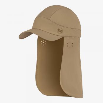 Gorra con protector de nuca Buff Pack Cap Bimini Arena en color arena y diseño innovador