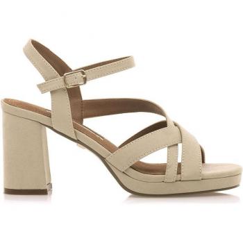 Sandalias de tacón de mujer con tiras cruzadas