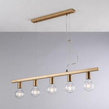 Lámpara Araña Contemporánea Fabian Oro 5 Luces E27