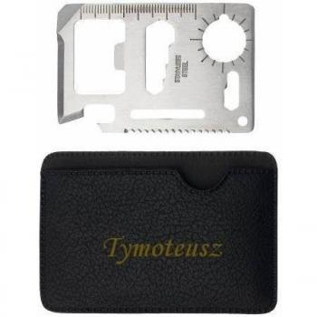 Herramienta multifunción de bolsillo con estuche con nombre grabado: Tymoteusz