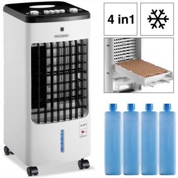 Aircooler 4 en 1 móvil Klimgerät Monzana - Enfriador de Aire 60W, capacidad de tanque de agua 3.5L, flujo de aire 330m³/h, funciones de ventilador, humid