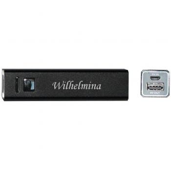 Cargador de teléfono portátil con USB batería con nombre grabado: Wilhelmina