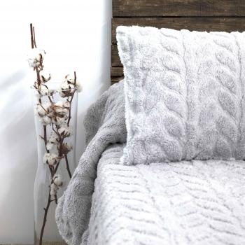 Export Trading Colcha de Abrigo Microfibra, Gris Matrimonial, 260x240x4 cm