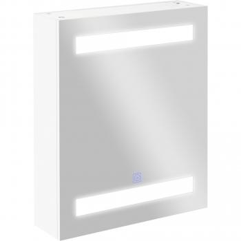Armario de Baño con Espejo y Luz LED 2 Estantes Interruptor Táctil