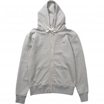 Edmmond Studios Grey Melange Zipped Hoodie for Men