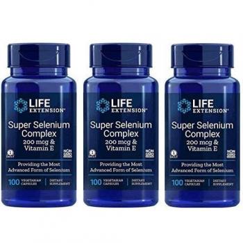 Super Selenium Complex with Vitamin E 200 mcg - 100 Vegetarian Capsules