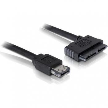 DeLOCK Cable eSATAp/Micro SATA, 1m Cable de SATA Negro - Cable SATA