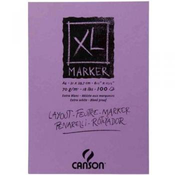 CANSON-Lote de 6 blocs de 100 hojas, diseño de bocetos XL MARKER, A3, 70 g, color blanco