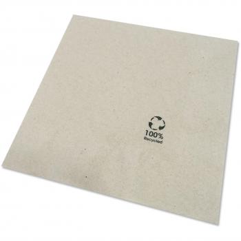BIOZOYG Servilletas orgánicas ecológicas de Papel Reciclado I Servilletas de Papel 33 x 33 cm I 100 Piezas de servilletas sin blanquear, biodegradables, compostables