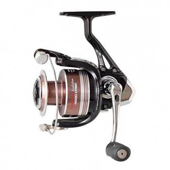 Cinnetic Carrete Spinning Crafty Evolution 1500 CRBK - Carrete de spinning, tamaño 1500, diseño moderno, construcción ligera, sistema de freno delantero, rodamiento suave, ideal para pesca en agua dulce y sal