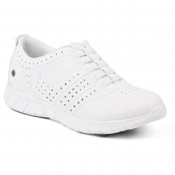 Suecos Erik, Zapatos de Trabajo Mujer, Blanco