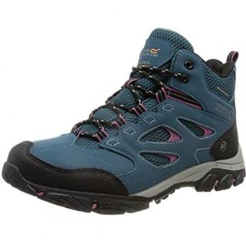 Botas de Senderismo Impermeables para Mujer Regatta Holcombe IEP Medias Transpirables Azul Marroquí/Rojo Violeta Talla 7
