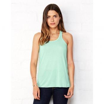 Bella + Canvas- Camiseta de Tirantes Fina Ancha con Espalda nadadora para Chica/Mujer