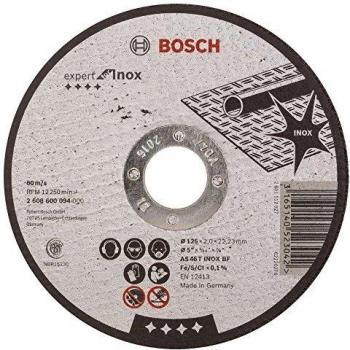 Bosch 2 608 600 094 - Disco de corte recto Expert for Inox - AS 46 T INOX BF, 125 mm, 2,0 mm
