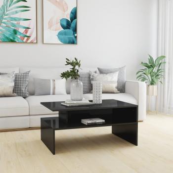 Mesa de centro Lis rectangular diseño irregular gris brillo 42,5x90x60 cm